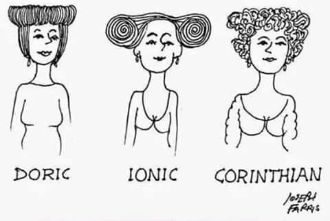 Image result for doric ionic corinthian with women hair style
