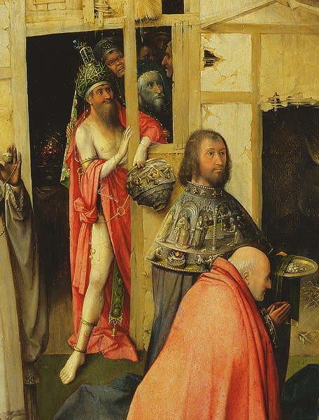 Fine Art Print The Adoration of the Magi, detail of the Antichrist, 1510 (oil on panel)